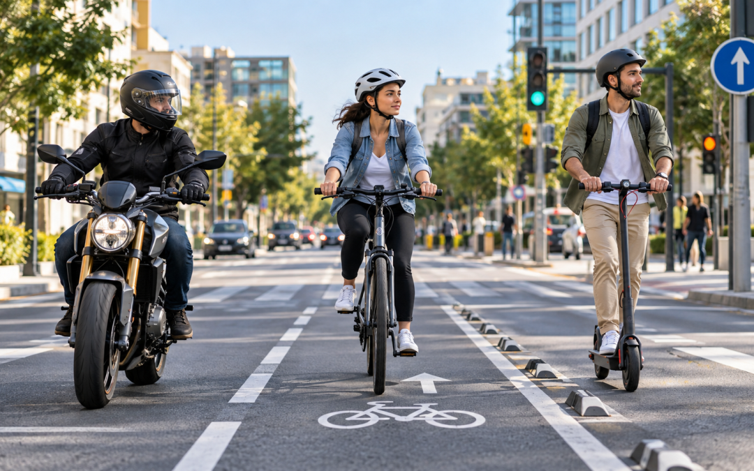 Noves normes per a motoristes, ciclistes i usuaris de VMP a partir de l’1 d’octubre